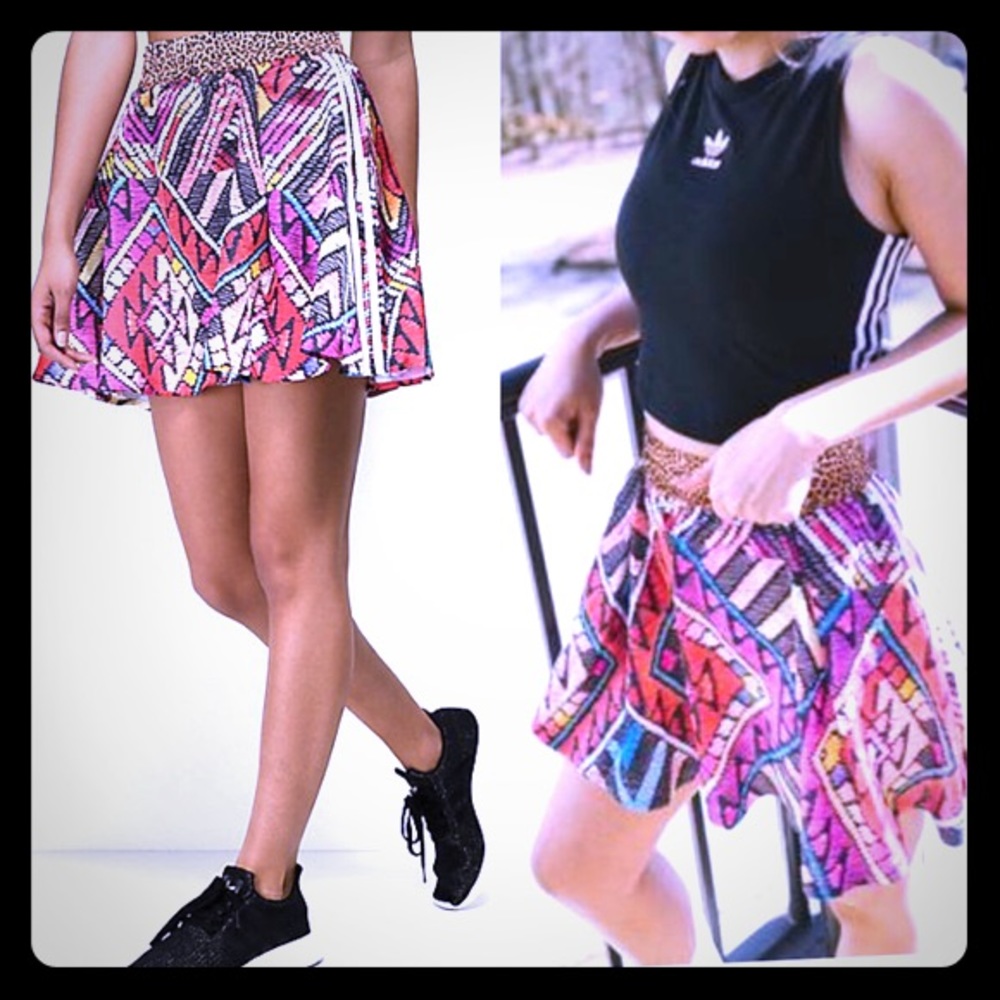 NWT Adidas Originals Leopard Farm Skirt XS